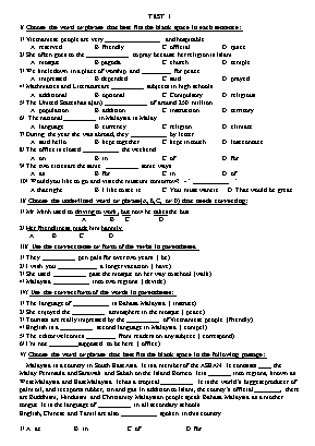 15 Đề ôn thi vào Lớp 10 THPT môn Tiếng Anh